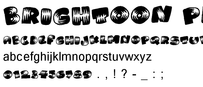Brightoon Plain font